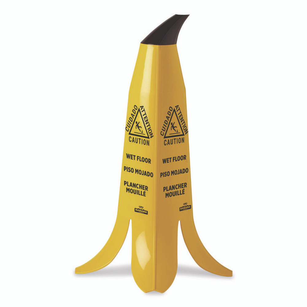 NEXSTEP COMMERCIAL PRODUCTS 6948 Banana Safety Sign, 13 x 12 x 24, Yellow/Black