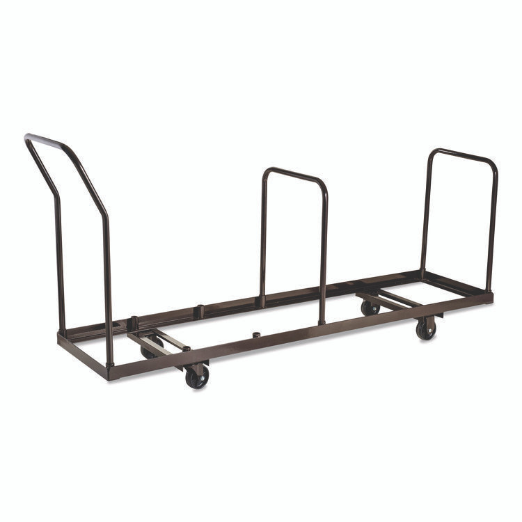 NATIONAL PUBLIC SEATING NPS® DY35 Folding Chair Dolly For Vertical Storage, Metal, 1,100 lb Capacity, 19.25" x 81" x 38.5", Brown