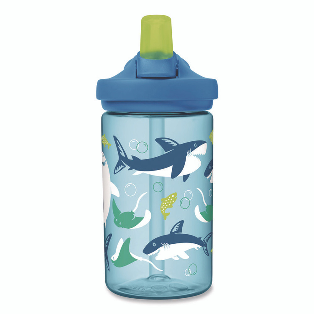 CAMELBAK 2472402041 Eddy + Kids Water Bottle, Sharks and Rays Design, 14 oz, Multicolor