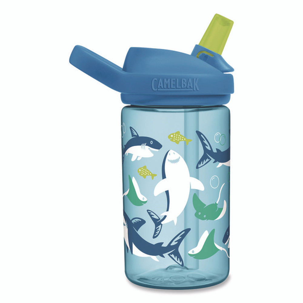 CAMELBAK 2472402041 Eddy + Kids Water Bottle, Sharks and Rays Design, 14 oz, Multicolor
