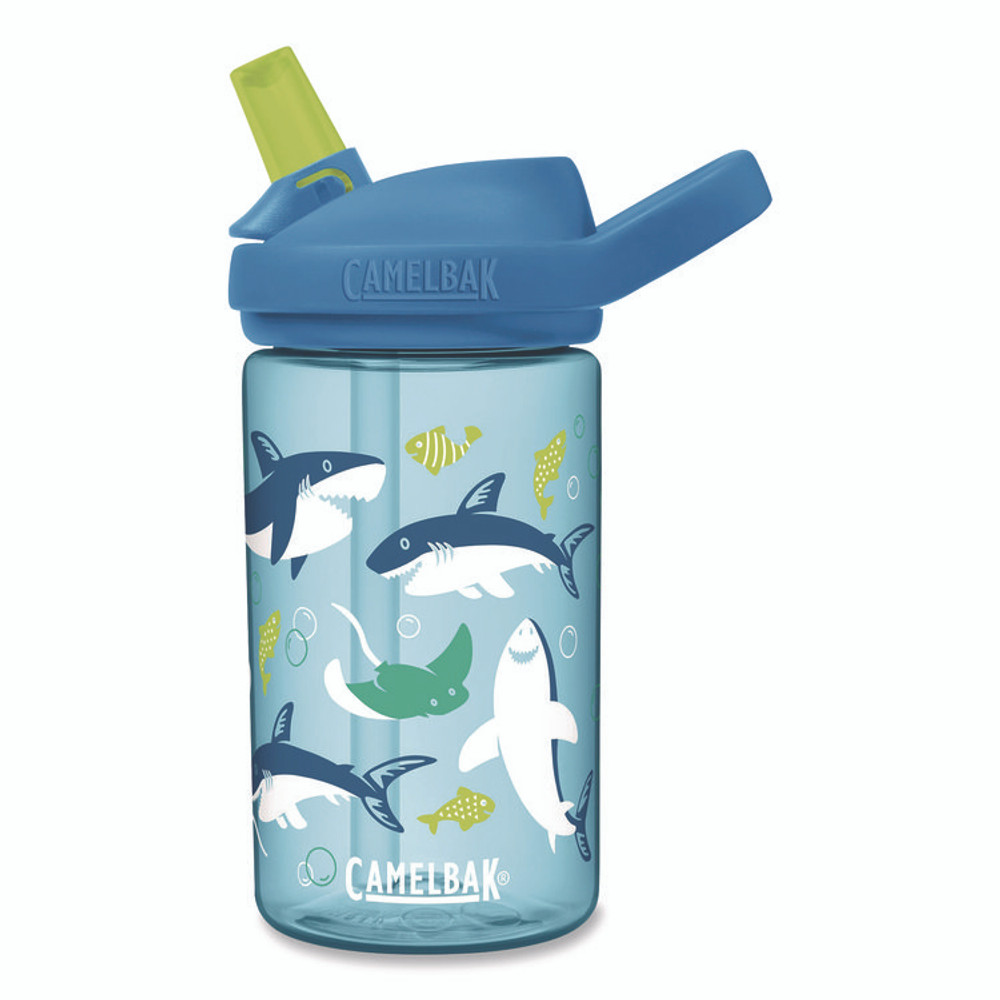 CAMELBAK 2472402041 Eddy + Kids Water Bottle, Sharks and Rays Design, 14 oz, Multicolor