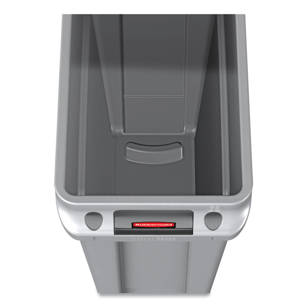 RUBBERMAID COMMERCIAL PROD. 1971259CT Slim Jim with Venting Channels, 16 gal, Plastic, Beige, 4/Carton