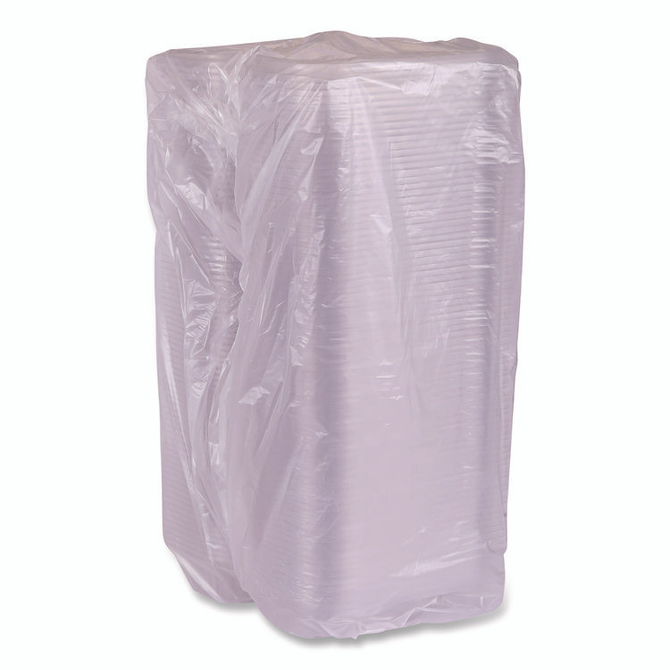 ECO-PRODUCTS,INC. EP-LC96 Renewable and Compostable Clear Clamshell Hinged Food Containers, 9 x 6 x 3, Plastic, 80/Pack, 3 Packs/Carton