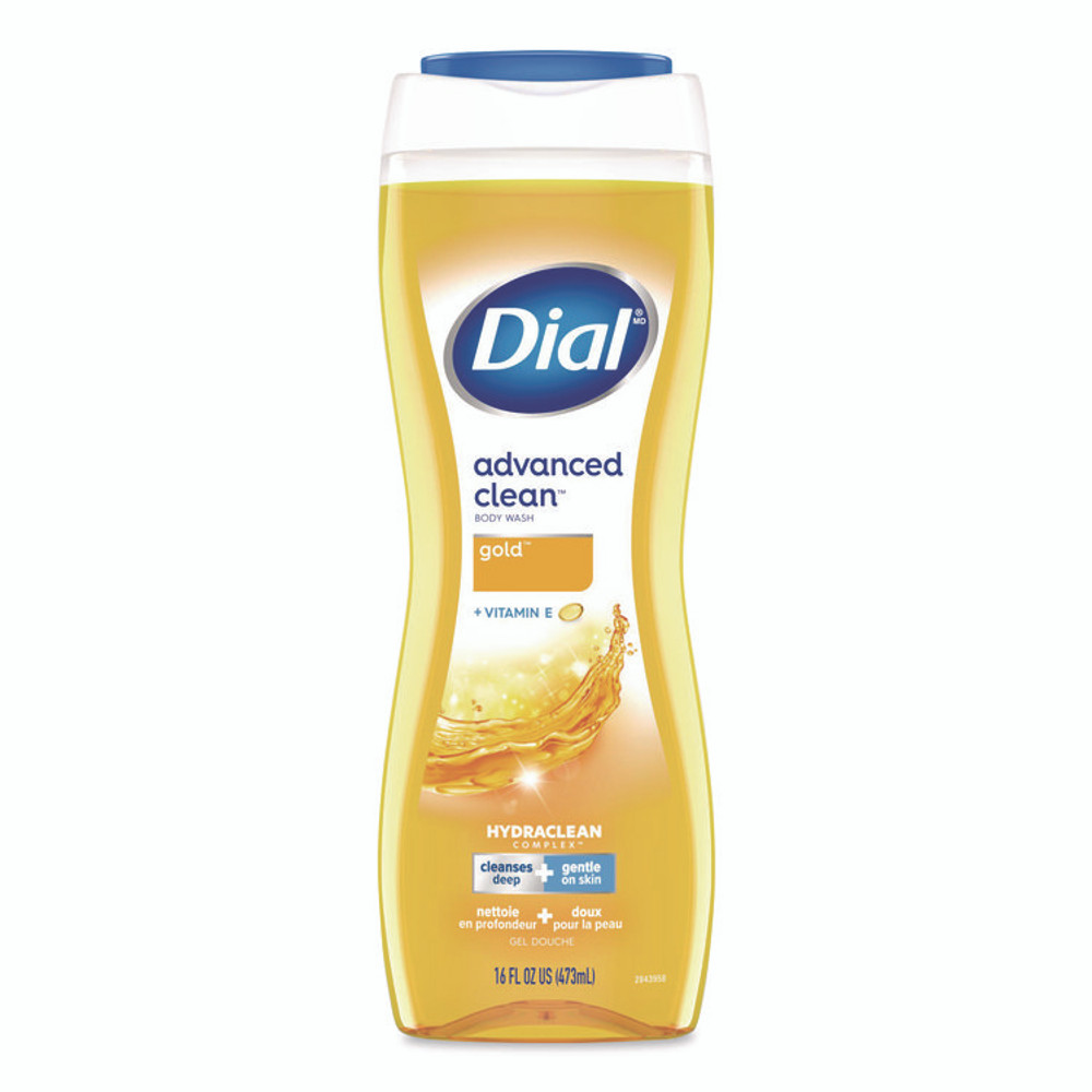 DIAL PROFESSIONAL 09119 Body Wash Advanced Clean Gold, Original Gold Scent, 16 oz, 6/Carton