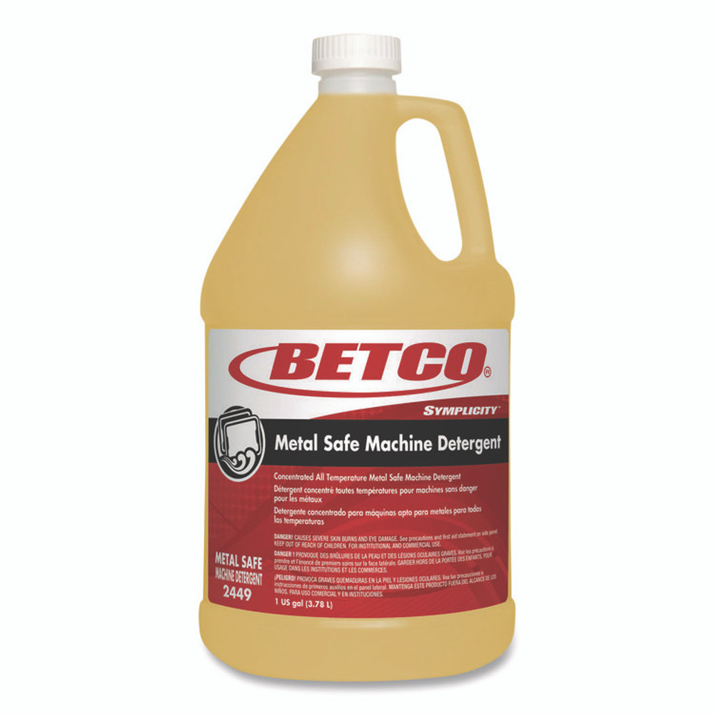 BETCO CORPORATION 24497400 Concentrated All Temperature Metal Safe Machine Detergent, 1 gal Bottle, 4/Carton