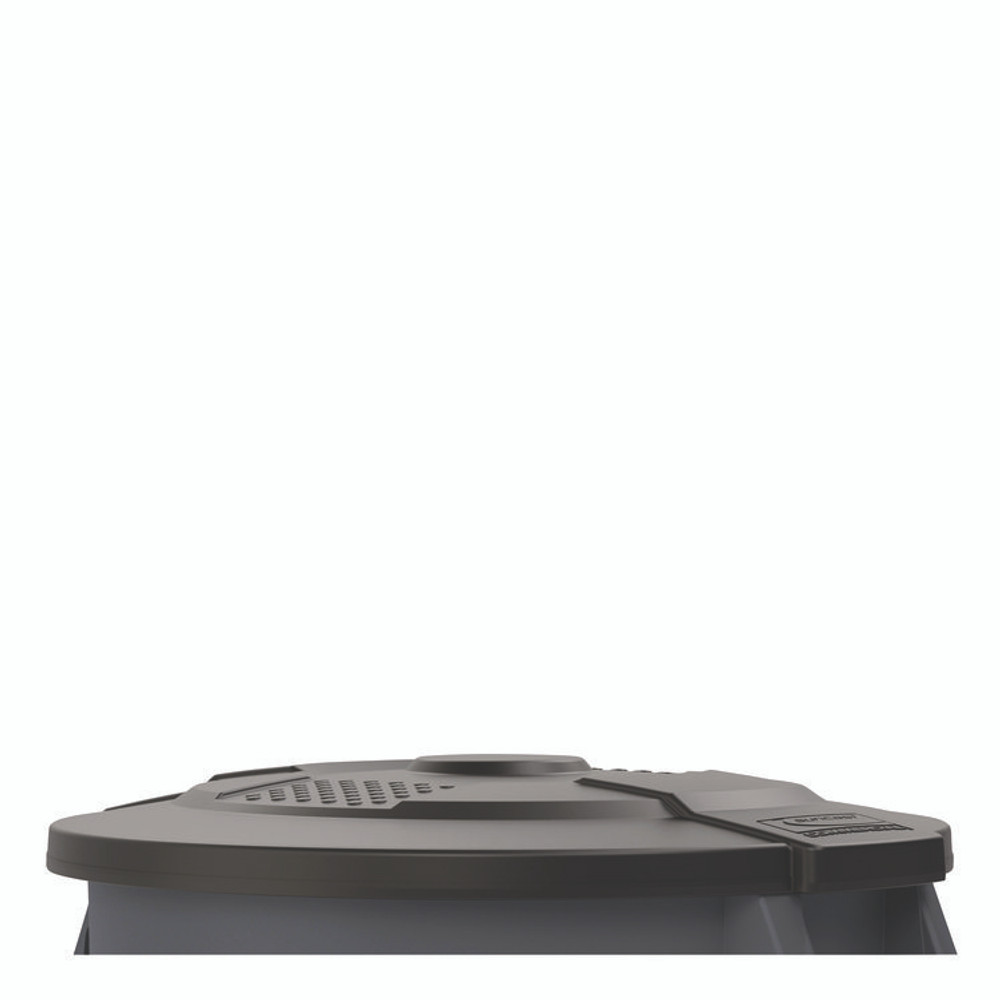 SUNCAST CORPORATION Commercial® TCU44GLIDD Utility Trash Can Lid for 44 gal Trash Can, 24.88" Diameter x 3", Black