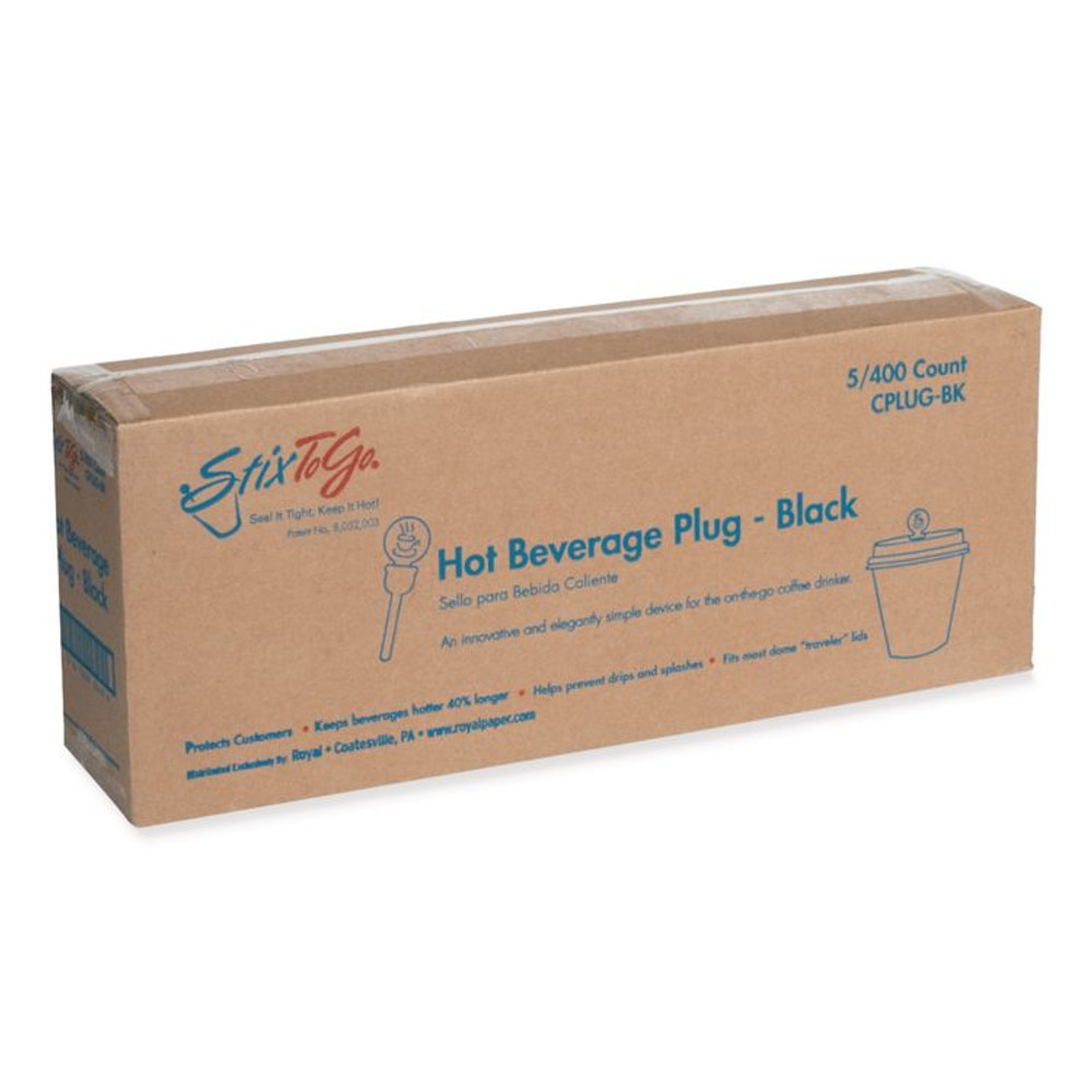 AMERCAREROYAL CPLUG-BK Beverage Plugs, 2", Black, 2,000/Carton