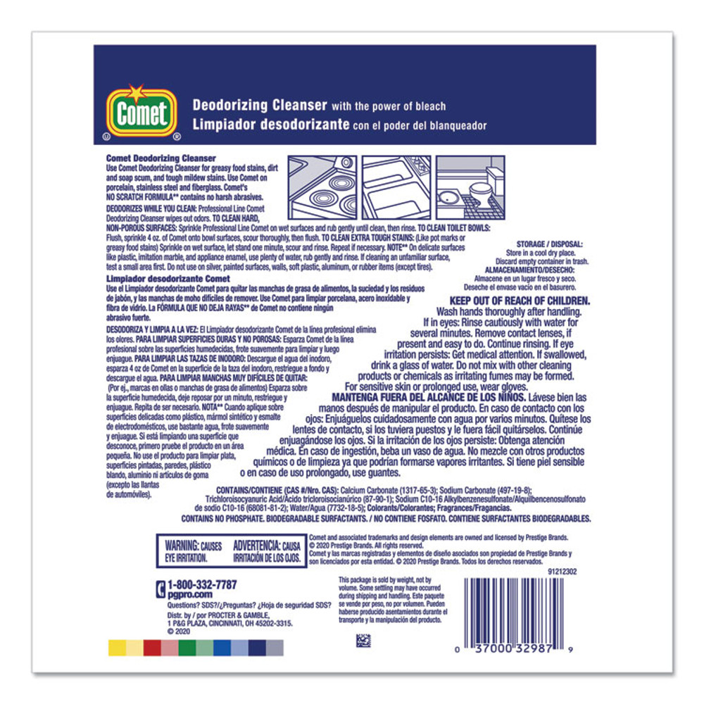 PROCTER & GAMBLE Comet® 32987EA Deodorizing Cleanser with Bleach, Powder, 21 oz Canister