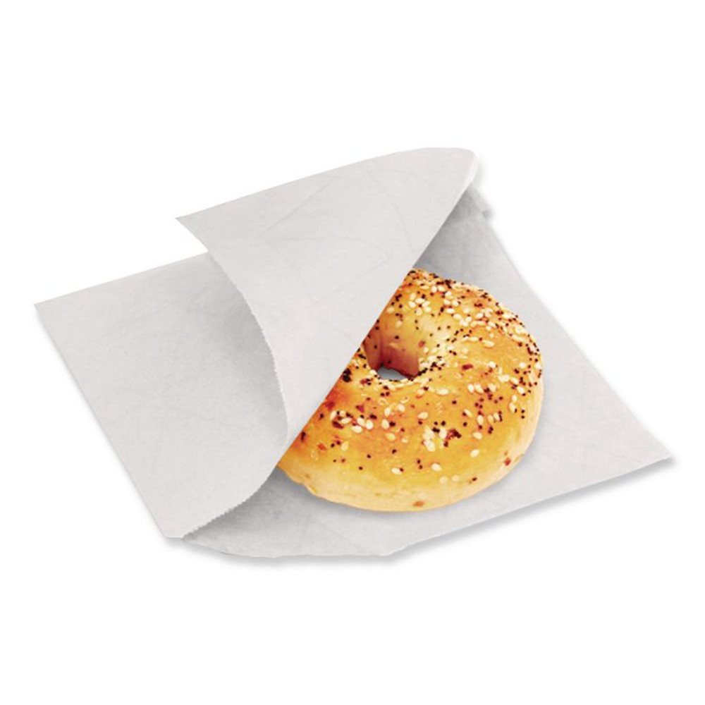 BAGCRAFT 300421 Dubl Open Single-Serve Bags, 7" x 0.75" x 6.75", White, 8,000/Carton