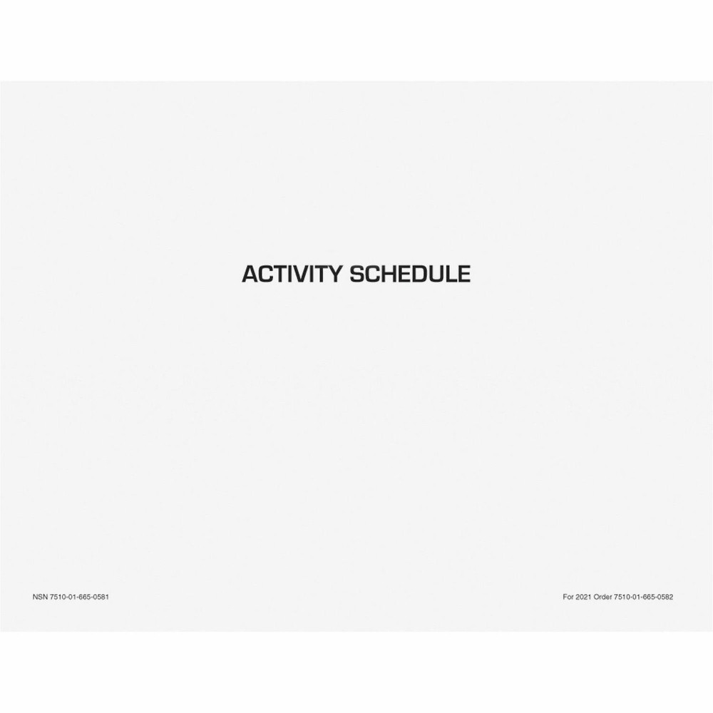 Unicor Fed. Prison Industries Unicor 6650589 Unicor Flip Style Activity Schedule Calendar