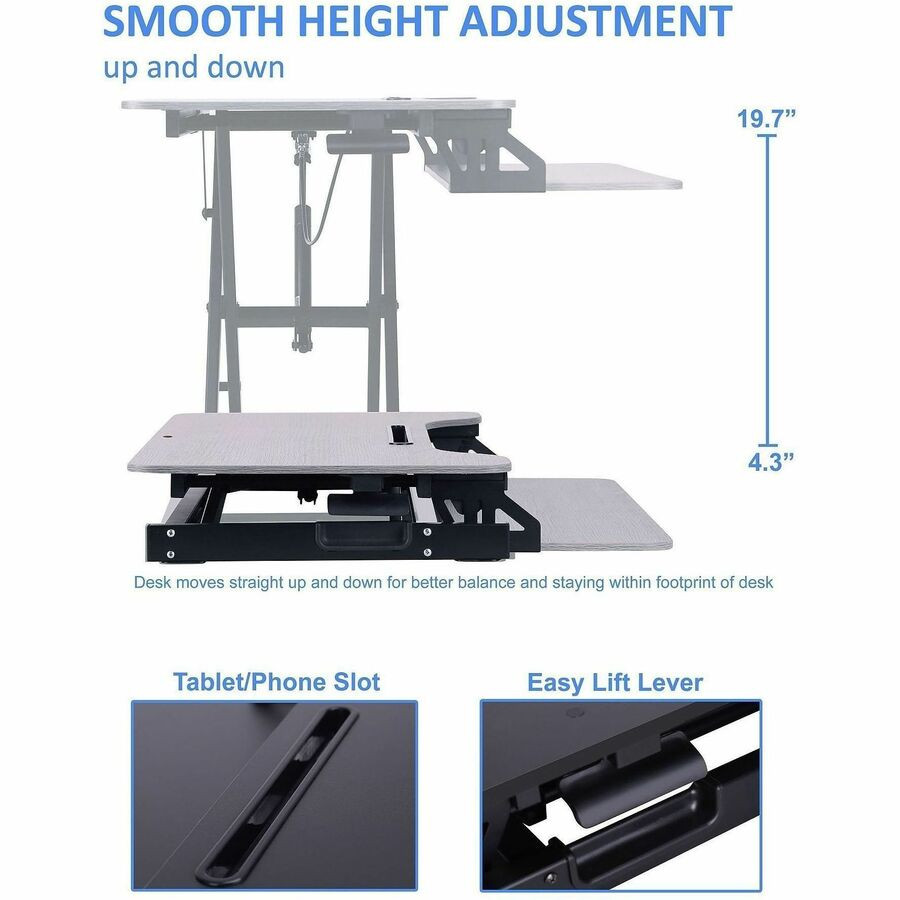 Rocelco, Inc Rocelco RVADRG Rocelco Desk Riser & Converter