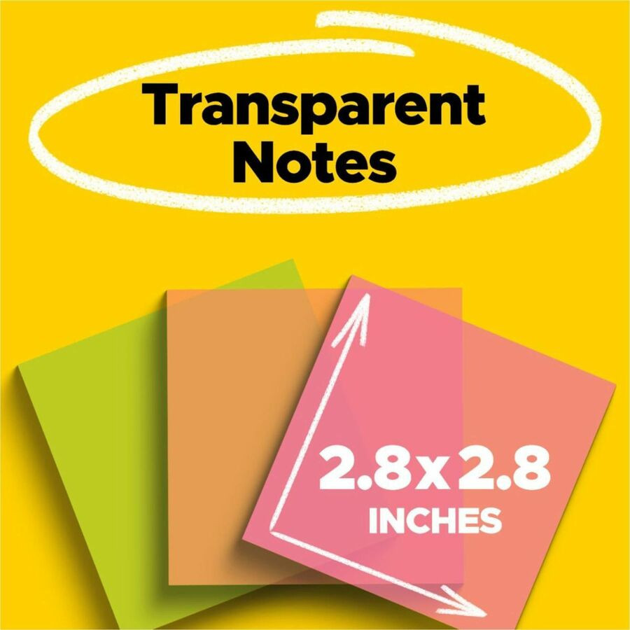 3M Post-it&reg; 6003COL Post-it&reg; Transparent Notes