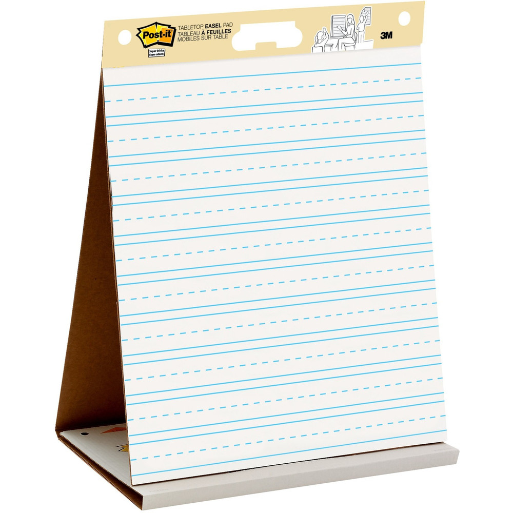 3M Post-it&reg; 563PRL Post-it&reg; Tabletop Easel Pad with Primary Lines