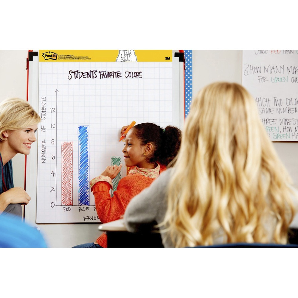 3M Post-it&reg; 563PRL Post-it&reg; Tabletop Easel Pad with Primary Lines