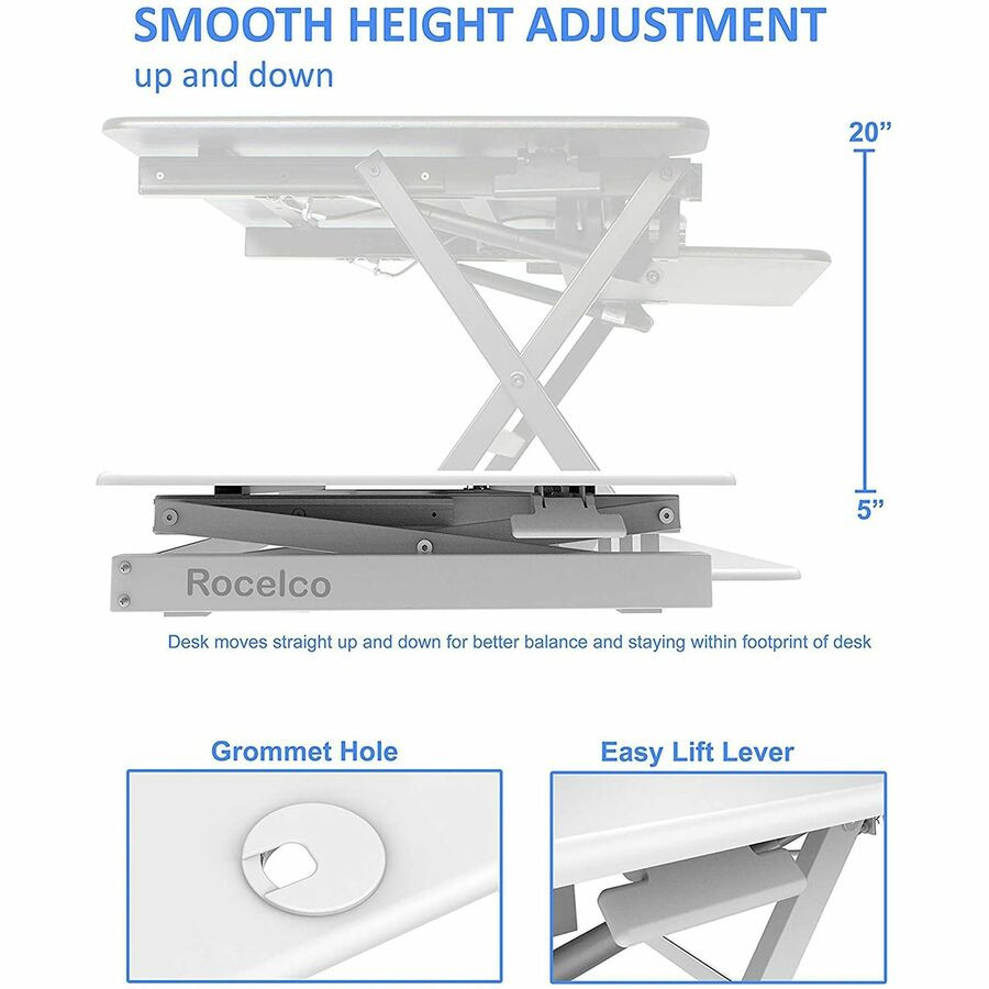Rocelco, Inc Rocelco RDADRW46 Rocelco Sit/Stand Desk Riser