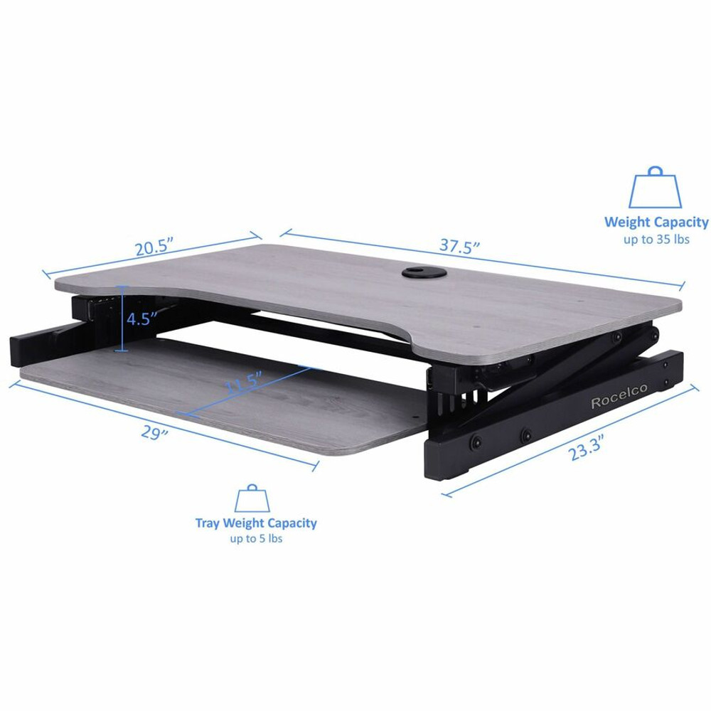 Rocelco, Inc Rocelco RDADRG Rocelco DADRG - Sit Stand Desk Riser