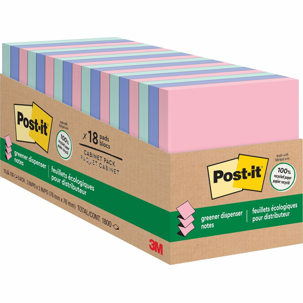 3M Post-it&reg; R330RP18CP Post-it&reg; Greener Dispenser Notes
