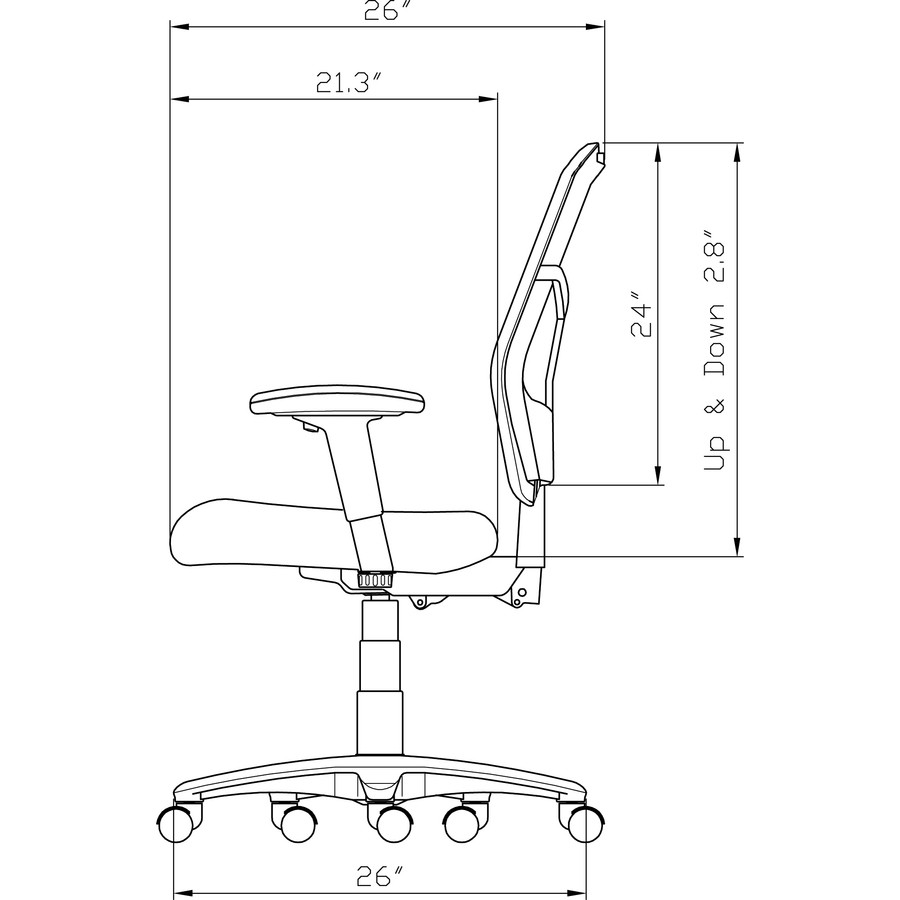 Lorell 85561 Lorell Mesh High-Back Office Chair