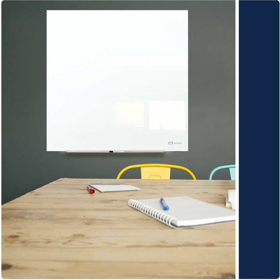 ACCO Brands Corporation Quartet Q25F02IMW Quartet InvisaMount Magnetic Glass Board