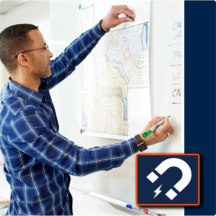 ACCO Brands Corporation Quartet Q25F02IMW Quartet InvisaMount Magnetic Glass Board