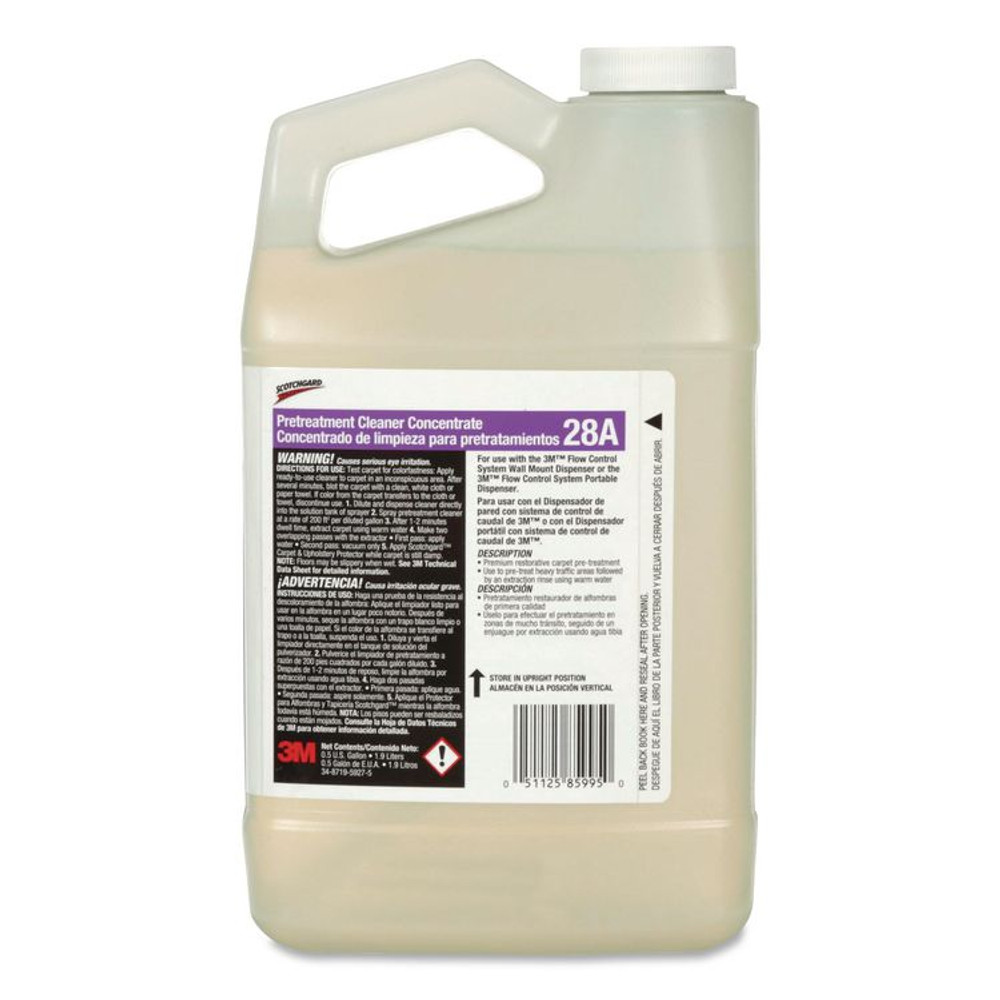 3M/COMMERCIAL TAPE DIV. 28A Scotchgard Pretreatment Cleaner Concentrate 28A, 0.5 gal Bottle, 4/Carton