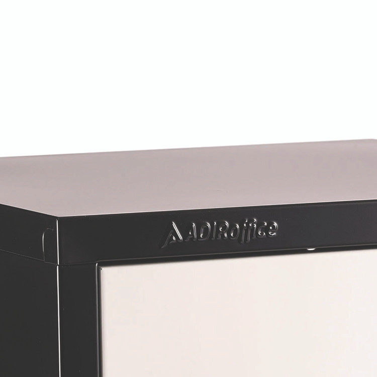 ADIROFFICE I629202BW Steel Storage Locker, 2 Compartment, 12 x 12 x 72, Black Body/White Doors