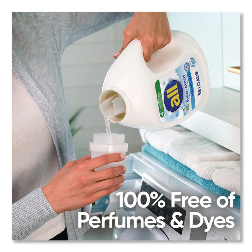 VEND-RITE MANUFACTURING CO all® 47415 Free Clear HE Laundry Detergent, 58 Loads, Unscented, 73 oz Bottle, 6/Carton