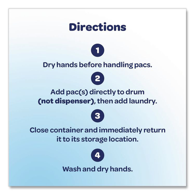 VEND-RITE MANUFACTURING CO all® 47508 MIGHTY PACS Free Clear HE Laundry Detergent, 80 Pods/Tub, 4 Tubs/Carton