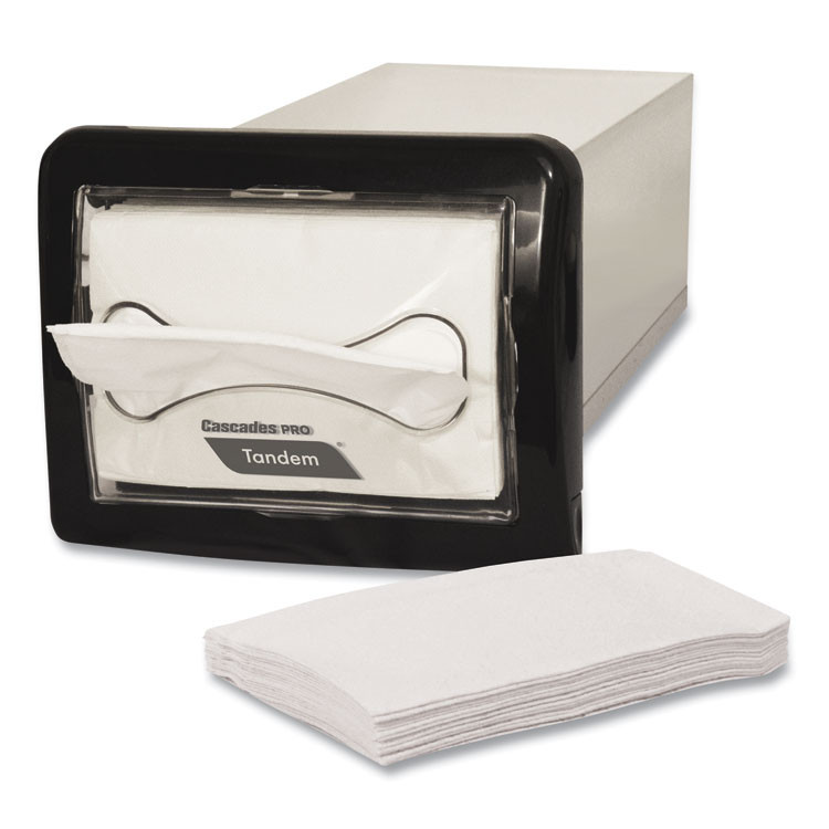 CASCADES TISSUE GROUP PRO C450 Tandem In-Counter Interfold Napkin Dispenser, 8.63 x 18 x 6.5, Black