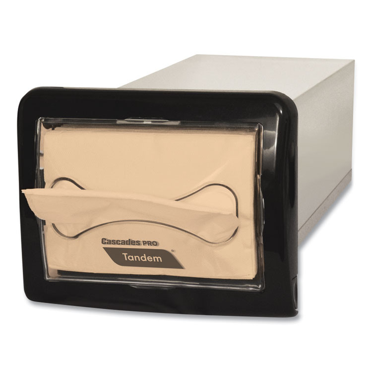 CASCADES TISSUE GROUP PRO C450 Tandem In-Counter Interfold Napkin Dispenser, 8.63 x 18 x 6.5, Black
