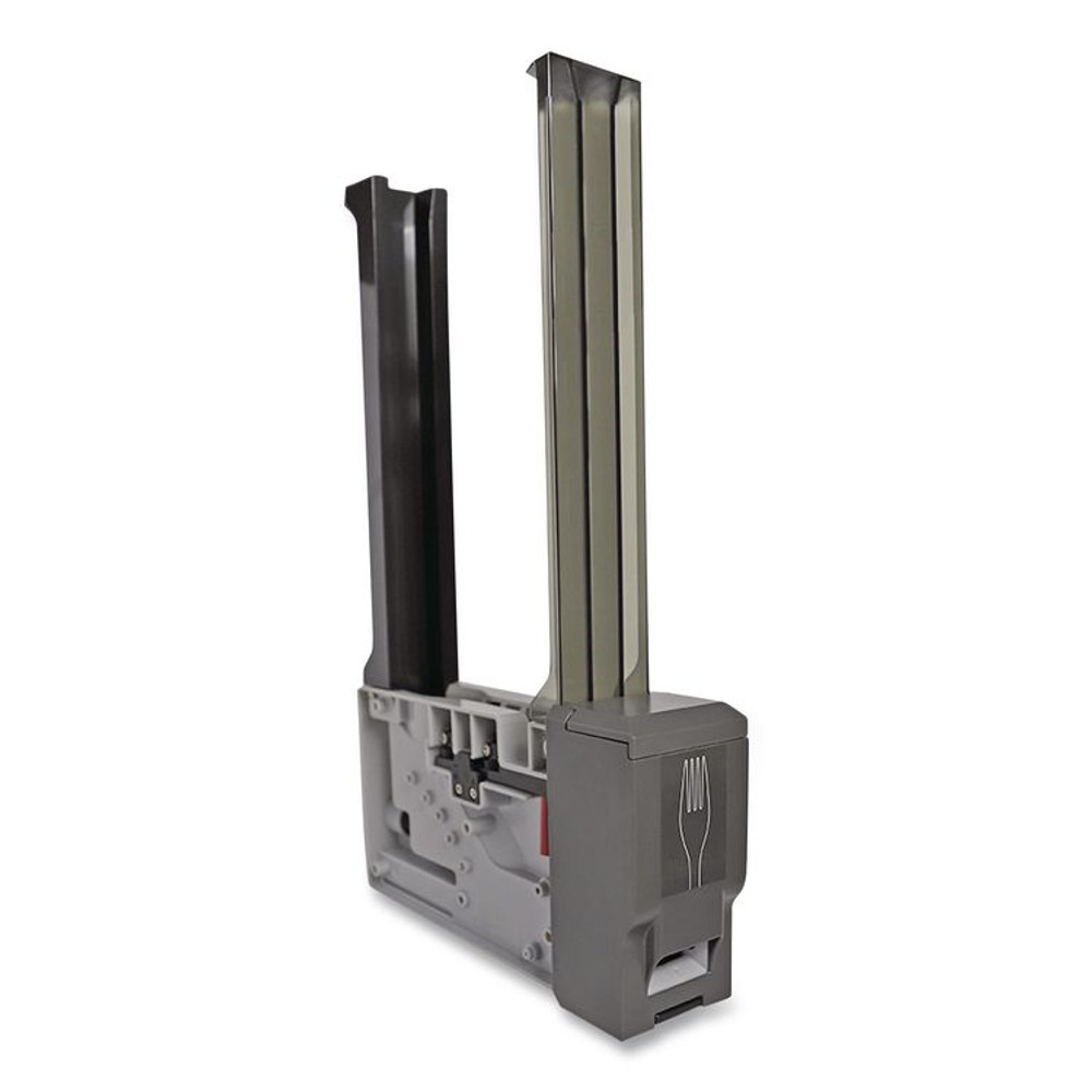 WORLD CENTRIC DPCPLF Cutlery Dispenser Tower, Holds 125 Forks, 2.6 x 15.4, Gray, 10/Carton