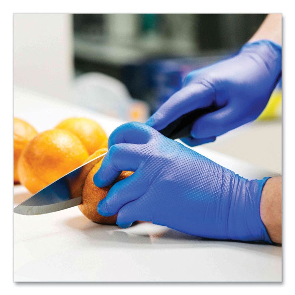 AMMEX CORPORATION GloveWorks® by GWRBN49100 Heavy-Duty Industrial Nitrile Gloves, Powder-Free, XX-Large, 6 mil Thick, 9.5" Long, Royal Blue, 100/Box, 10 Boxes/Carton