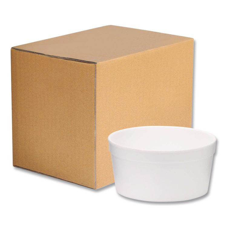 WINCUP CORPORATION 221996 Foam Containers, Tall Style, 8 oz, White, 500/Carton