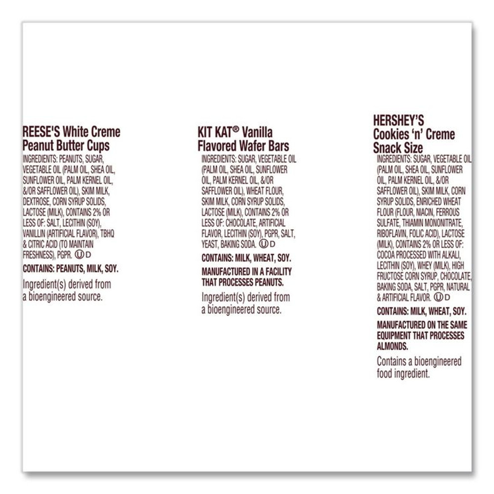 THE HERSHEY COMPANY Hershey®'s 22002587 All Time Greats White Snack Size Assortment, White Chocolate, 29.31 oz Bag