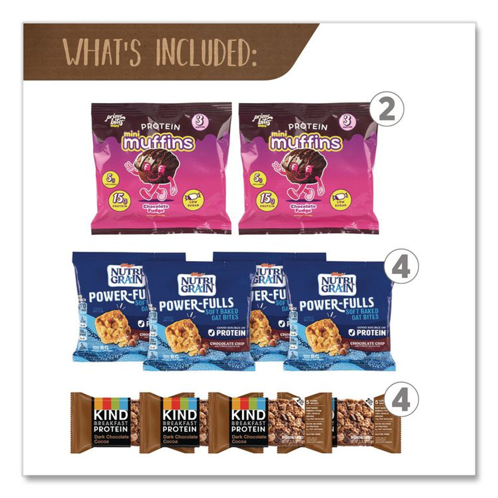 SNACK BOX PROS 70000192 Chocolate for Breakfast Snack Box, Chocolate, 23 Assorted Snacks/Box