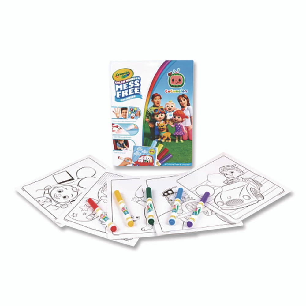 BINNEY & SMITH / CRAYOLA 752788 Cocomelon Color Wonder Kit, Includes Five Markers, Ages 3 and Up, 18 Pages