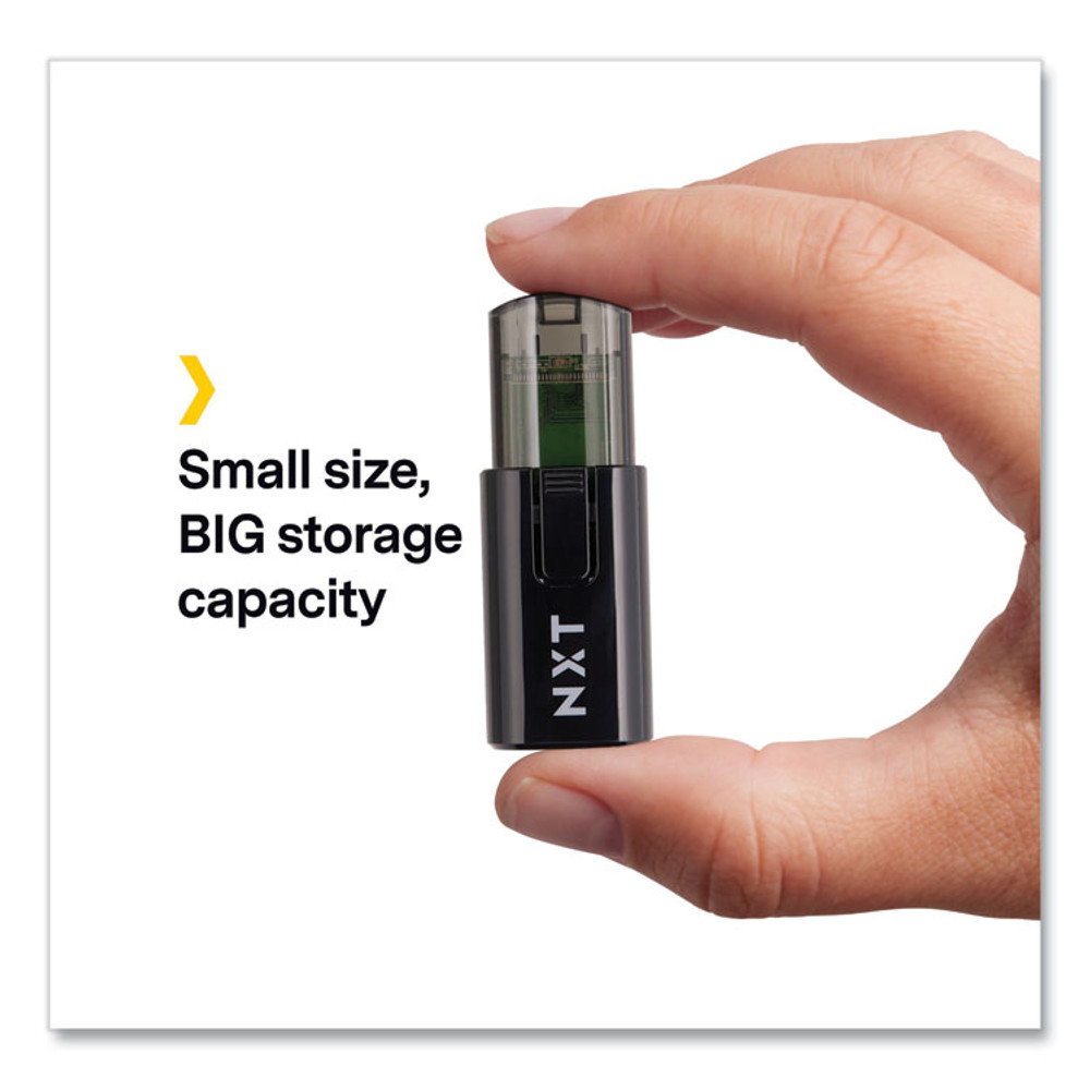 NXT TECHNOLOGIES 61118 USB 2.0 Type-A Flash Drive, 16 GB, Black