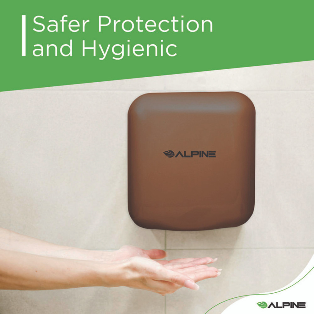 ALPINE INDUSTRIES ALP40010COP Hemlock Commercial Automatic 120V Hand Dryer, 6.68 x 11.41 x 12.31, Stainless Steel, Copper