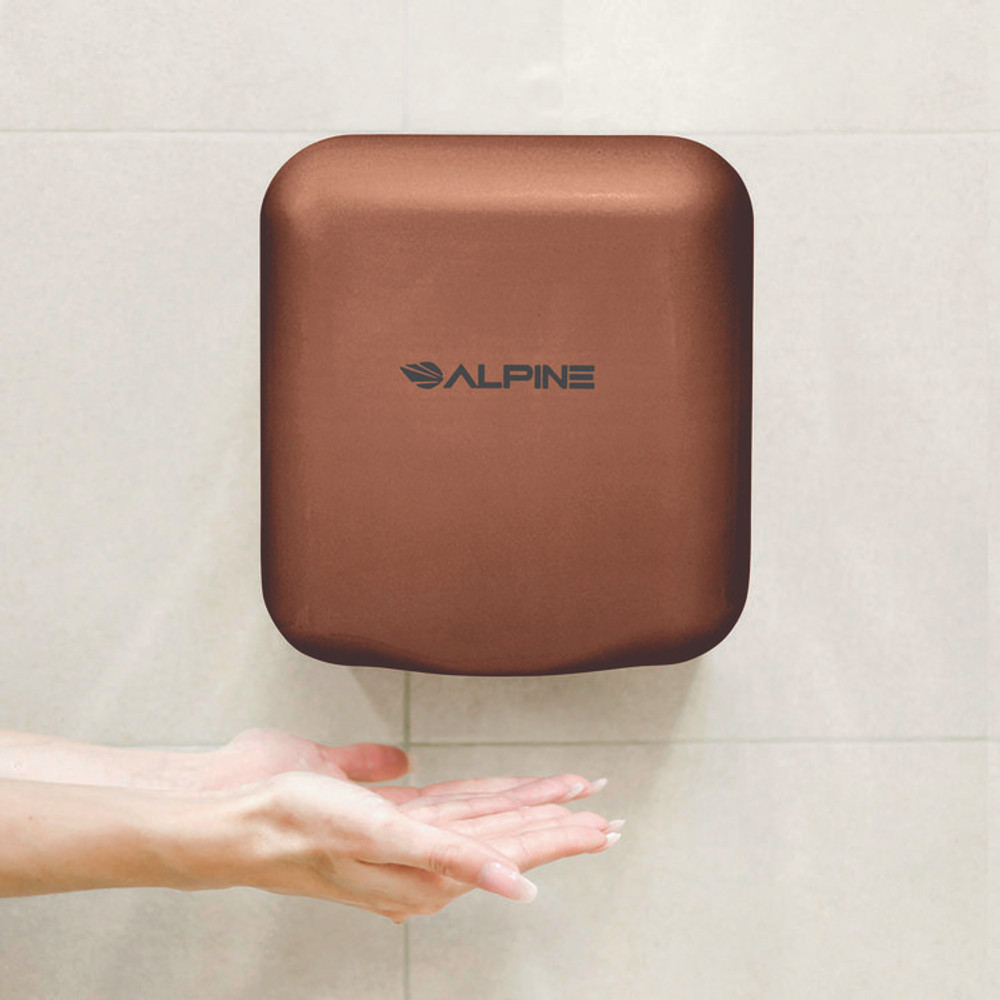 ALPINE INDUSTRIES ALP40010COP Hemlock Commercial Automatic 120V Hand Dryer, 6.68 x 11.41 x 12.31, Stainless Steel, Copper