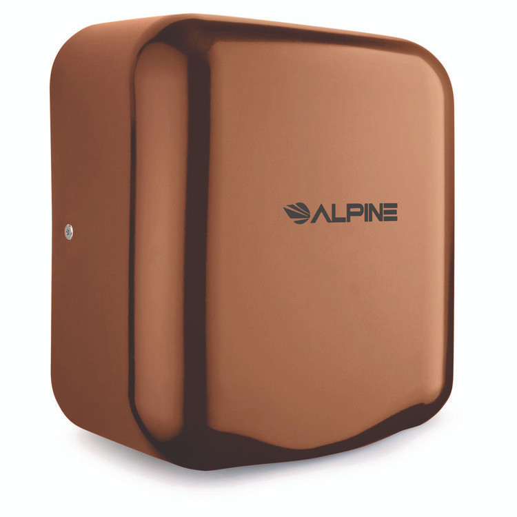 ALPINE INDUSTRIES ALP40010COP Hemlock Commercial Automatic 120V Hand Dryer, 6.68 x 11.41 x 12.31, Stainless Steel, Copper