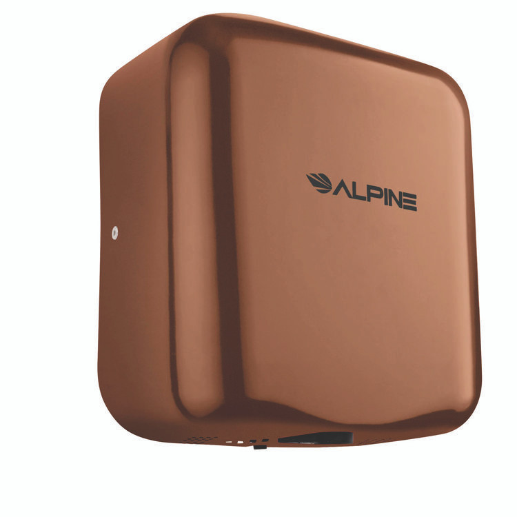 ALPINE INDUSTRIES ALP40010COP Hemlock Commercial Automatic 120V Hand Dryer, 6.68 x 11.41 x 12.31, Stainless Steel, Copper