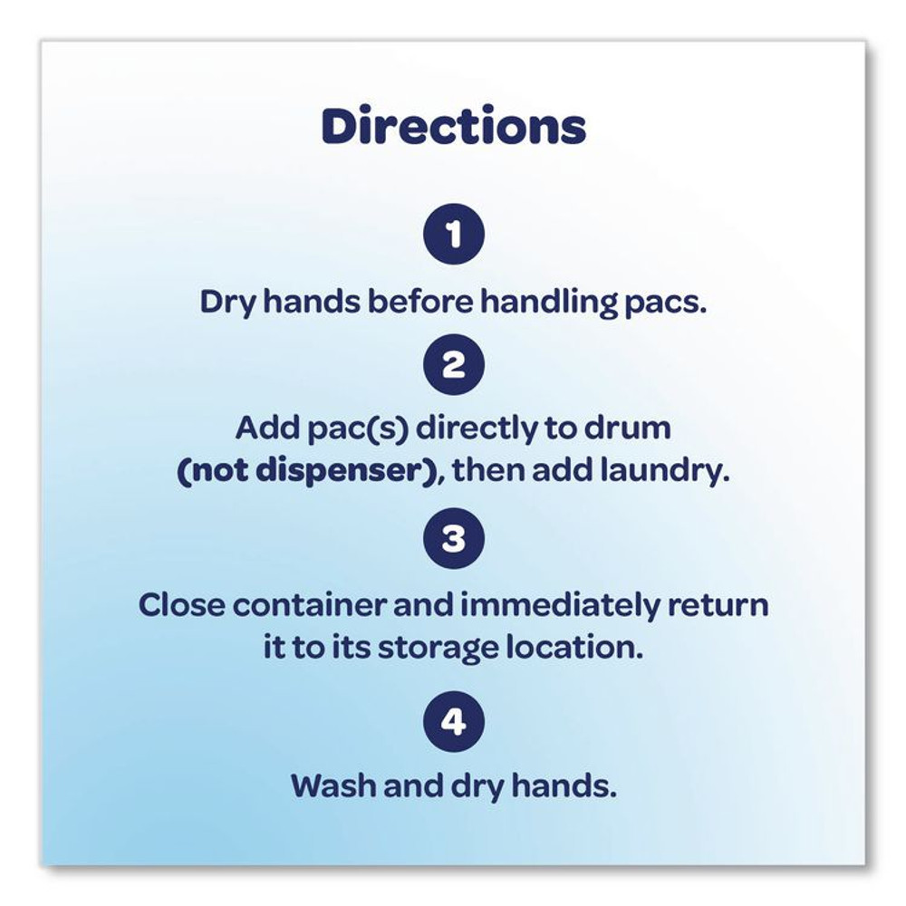 VEND-RITE MANUFACTURING CO all® 46880 MIGHTY PACS Free Clear HE Laundry Detergent, 60 Pods/Tub, 4 Tubs/Carton