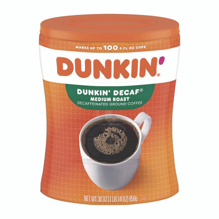 KEURIG DR PEPPER Dunkin'® 8133401293 Original Blend Decaf Coffee, 30 oz Canister