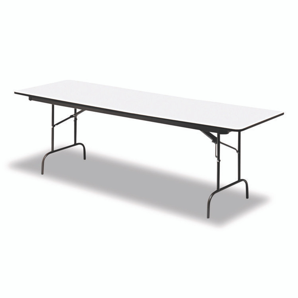 ICEBERG ENTERPRISES 55227 OfficeWorks Commercial Wood-Laminate Folding Table, Rectangular, 72" x 30" x 29", Gray/Charcoal