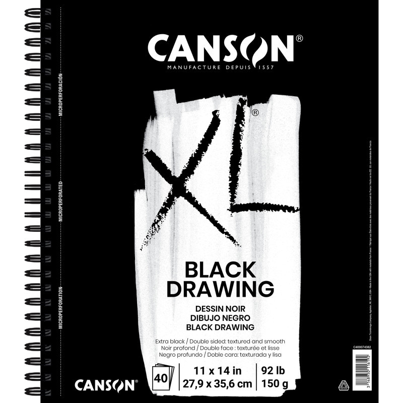 DIXON FINE ART Canson XL Series Drawing Pad, Side Wire Binding, 10 Sheet, 11x14 inch, 1 Count