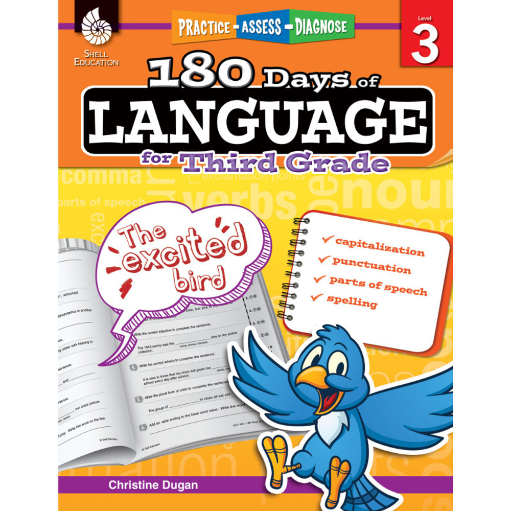 SHELL EDUCATION Shell Education 180 Days of Language for Third Grade