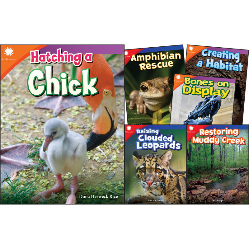 SHELL EDUCATION Teacher Created Materials Smithsonian Informational Text: Animals Grades 2-3: 6-Book Set