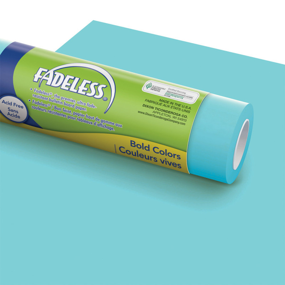 DIXON TICONDEROGA CO Fadeless® Bulletin Board Art Paper, Lite Blue, 48" x 50', 1 Roll