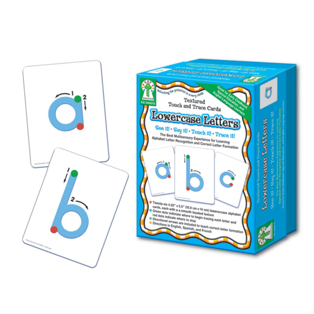 CARSON DELLOSA EDUCATION Key Education Publishing Textured Touch and Trace: Lowercase Manipulative