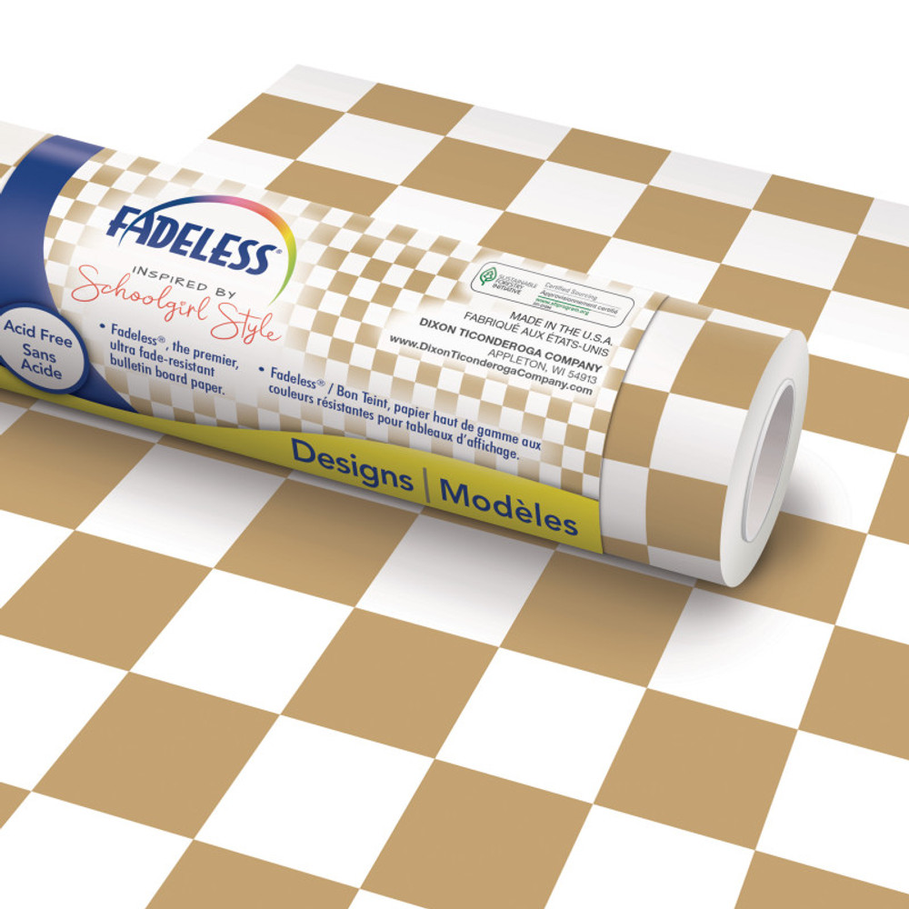 DIXON TICONDEROGA CO Fadeless® Schoolgirl Style™ Bulletin Board Paper, 48" x 50' Roll, Sweater Weather